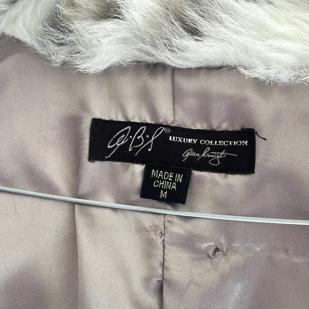 Vintage 90s Allen Schwartz Faux Fur Vest! Medium